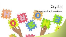  Presentation with endocrine - Audience pleasing PPT theme consisting of endocrine - hands forming word hormones backdrop and a white colored foreground