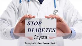  Presentation with endocrine - PPT theme featuring endocrine - health care concept doctor holding background and a light gray colored foreground