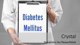  Presentation with diabetes mellitus - Amazing slide set having endocrine - health care concept doctor holding backdrop and a light gray colored foreground