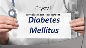  Presentation with diabetes mellitus - Audience pleasing PPT theme consisting of endocrine - health care concept doctor holding backdrop and a light gray colored foreground