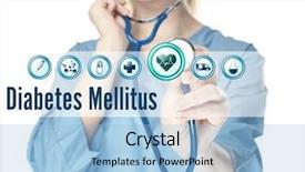  Presentation with diabetes mellitus - Colorful PPT layouts enhanced with endocrine - health care concept doctor backdrop and a light blue colored foreground