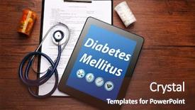  Presentation with diabetes mellitus - PPT theme having endocrine - health care concept tablet background and a tawny brown colored foreground