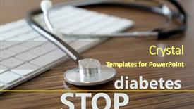  Presentation with endocrine - Cool new slide deck with endocrine - health care concept text stop backdrop and a violet colored foreground