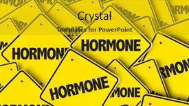  Presentation with endocrine - Theme featuring endocrine - hormone background and a gold colored foreground