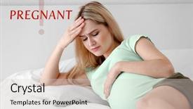  Presentation with pregnant woman - Amazing PPT layouts having endocrine - pregnant young woman suffering backdrop and a light gray colored foreground
