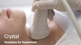  Presentation with endocrine - Audience pleasing theme consisting of endocrine - scanning of a thyroid backdrop and a violet colored foreground