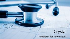  Presentation with heart - Amazing slides having endocrine - stethoscope on cardiogram concept backdrop and a  colored foreground