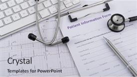  Presentation with youth skin care concept beige - Colorful PPT layouts enhanced with endocrine - stethoscope on cardiogram concept backdrop and a light gray colored foreground