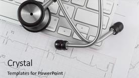  Presentation with youth skin care concept beige - Cool new PPT layouts with endocrine - stethoscope on cardiogram concept backdrop and a light gray colored foreground