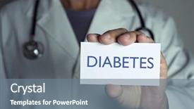  Presentation with diabetes - Amazing slide set having endocrynologt - closeup of a young caucasian backdrop and a gray colored foreground