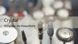  Presentation with lab - Audience pleasing presentation theme consisting of endodontics - burs and polishers and drills backdrop and a light gray colored foreground