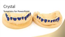  Presentation with teeth whitening - Presentation design consisting of endodontics - dental teeth mould for tooth background and a white colored foreground