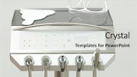  Presentation with endodontics - PPT layouts having endodontics - dental tools close up background and a light gray colored foreground