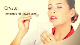  Presentation with dental radiology dentist and assistant - Slide set having endodontics - young female dentist holding background and a cream colored foreground