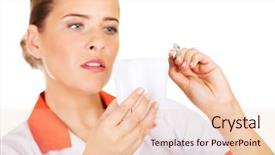  Presentation with orthodontics orthodontic model and dentist - PPT theme consisting of endodontics - young female dentist holding background and a  colored foreground