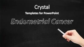  Presentation with cancer - PPT layouts consisting of endometrial cancer written background and a  colored foreground