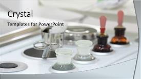  Presentation with medical equipment - Amazing slide deck having endoscope - medical equipment of otolaryngologist backdrop and a light gray colored foreground