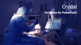  Presentation with endoscope - Colorful PPT layouts enhanced with endoscope - operating of patient in modern backdrop and a navy blue colored foreground