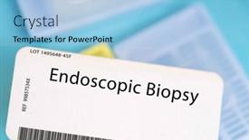  Presentation with endoscope - Theme consisting of endoscopic-biopsy-this-type background and a light blue colored foreground