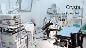  Presentation with endoscopy - Colorful theme enhanced with endoscopy - interior of operating room backdrop and a lemonade colored foreground