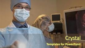  Presentation with endoscopy - Presentation design featuring nickel-brass 1 krona 1975 background and a gold colored foreground.