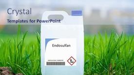  Presentation with environmental chemistry - Slide set enhanced with endosulfan-organochlorine-insecticide-banned background and a sky blue colored foreground