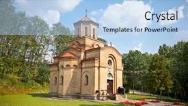  Presentation with orthodox - Presentation theme with endowment of the supreme leader background and a light blue colored foreground