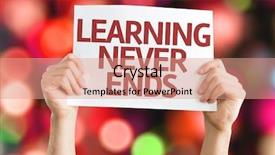  Presentation with learning - Beautiful presentation featuring ends card with colorful background backdrop and a  colored foreground