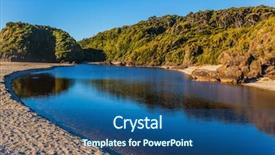  Presentation with south beach - Colorful PPT theme enhanced with zealand journey to the end backdrop and a ocean colored foreground