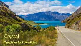  Presentation with new zealand - Cool new slide deck with ends of the earth backdrop and a tawny brown colored foreground