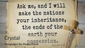  Presentation with bible psalms - PPT layouts consisting of nations your inheritance the end background and a  colored foreground
