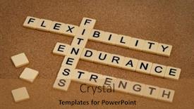  Presentation with endurance - Slide deck with endurance-flexibility-strength-fitness-training background and a red colored foreground