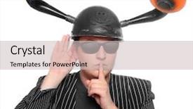  Presentation with espionage - Presentation consisting of fbi surveilliance - enemy is listening espionage concept background and a light gray colored foreground