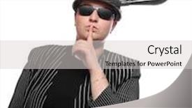  Presentation with espionage - Colorful presentation design enhanced with fbi surveilliance - enemy is listening espionage concept backdrop and a light gray colored foreground