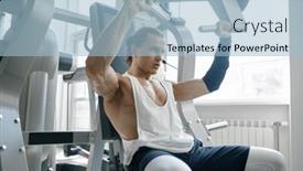  Presentation with masculine - Slide deck with energetic-masculine-sportsman-working-arms background and a light blue colored foreground