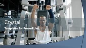  Presentation with masculine - PPT layouts having energetic-masculine-sportsman-working-arms background and a ocean colored foreground