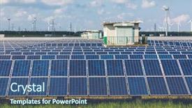  Presentation with china shanghai - Amazing presentation theme having energie solaire - future electrical production shanghai china backdrop and a ocean colored foreground