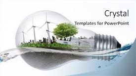  Presentation with light bulb - Presentation design with energy - idea light bulb background and a pink colored foreground