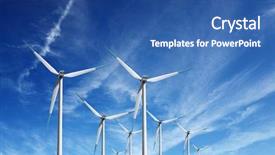  Presentation with energy power - Slides featuring energy - wind power background and a ocean colored foreground