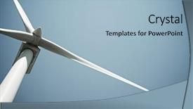  Presentation with windmill - Cool new slide set with energy - windmill for electric power production backdrop and a light blue colored foreground