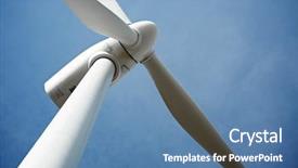  Presentation with energy power - Beautiful PPT theme featuring energy - windmill for electric power production backdrop and a teal colored foreground