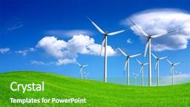  Presentation with windmill - Presentation having energy - windmill background and a shamrock green colored foreground