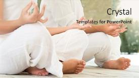  Presentation with lotus - Slide deck consisting of energy balance - young couple sitting background and a lemonade colored foreground