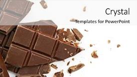  Presentation with snicker chocolate bar - Slides consisting of energy bars - broken chocolate bar on white background and a  colored foreground