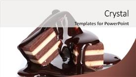  Presentation with peppermint candy cane on white - PPT layouts enhanced with energy bars - hocolate candy poured chocolate isolated background and a white colored foreground