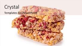  Presentation with energy bar - Slides with energy bars - isolated granola bar background and a lemonade colored foreground