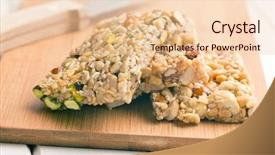  Presentation with nut - Amazing PPT theme having energy bars - tasty nut bar on table backdrop and a lemonade colored foreground
