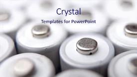  Presentation with battery - Audience pleasing slides consisting of energy battery - lots of rechargeable batteries backdrop and a sky blue colored foreground