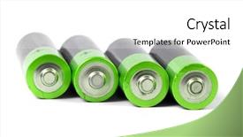  Presentation with battery - Beautiful slide deck featuring energy battery - set a of aa size backdrop and a white colored foreground