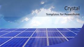  Presentation with energy solar - Presentation featuring energy battery - solar panel with bright sunlight background and a  colored foreground